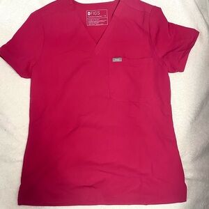 Catarina One-Pocket Scrub Top Figs Ultra Rose  Technical Collection Scrub Top